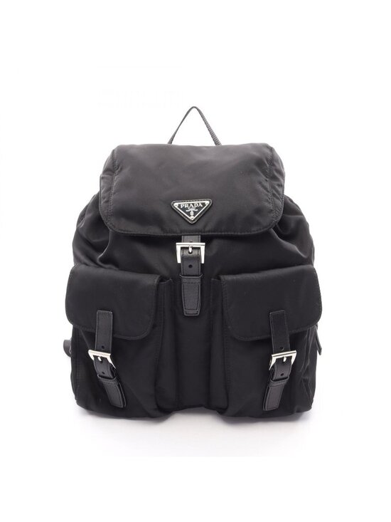 Prada Backpack Vela Black Nylon Saffiano Leather main image 11